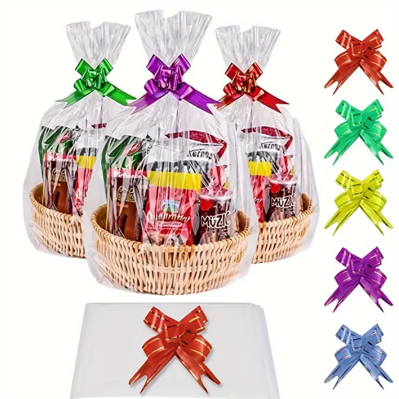 Cellophane Wrap Clear - Bolsa grande de celofán transparente de