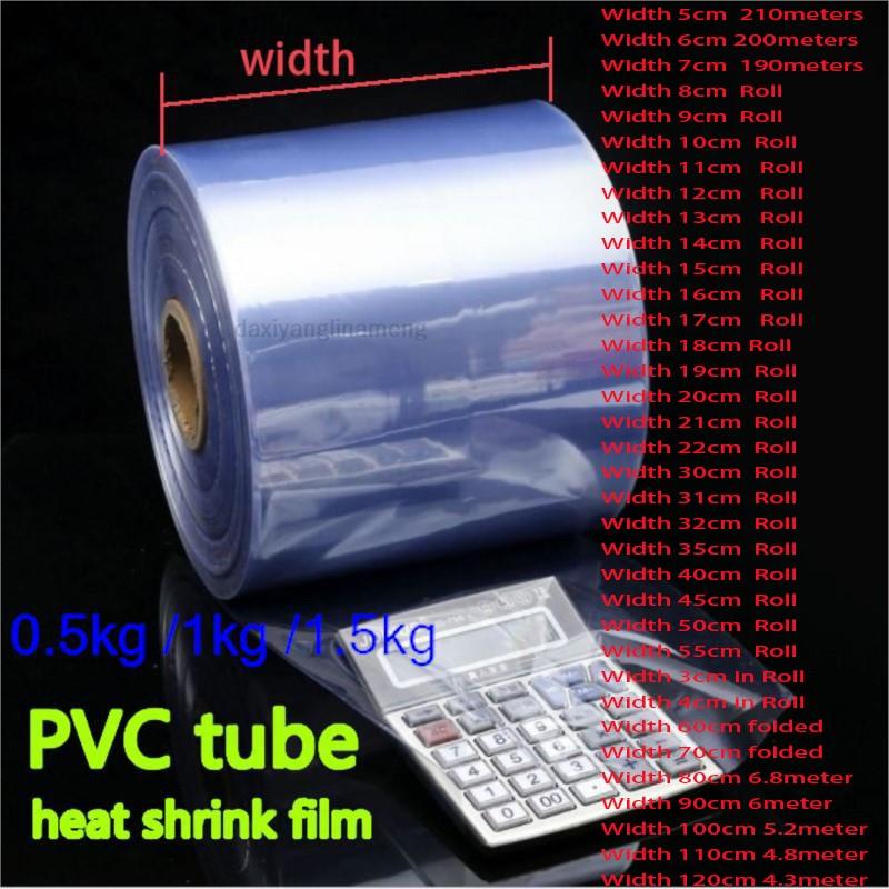 Cellophane Wrap Clear - Tubo de PVC termocontraíble de 0,5-1,5