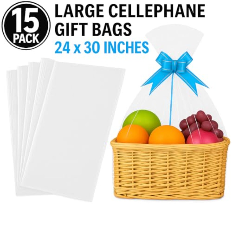 Paquete de 15 Bolsas de Celofá - Cellophane Wrap Clear reseña y precio