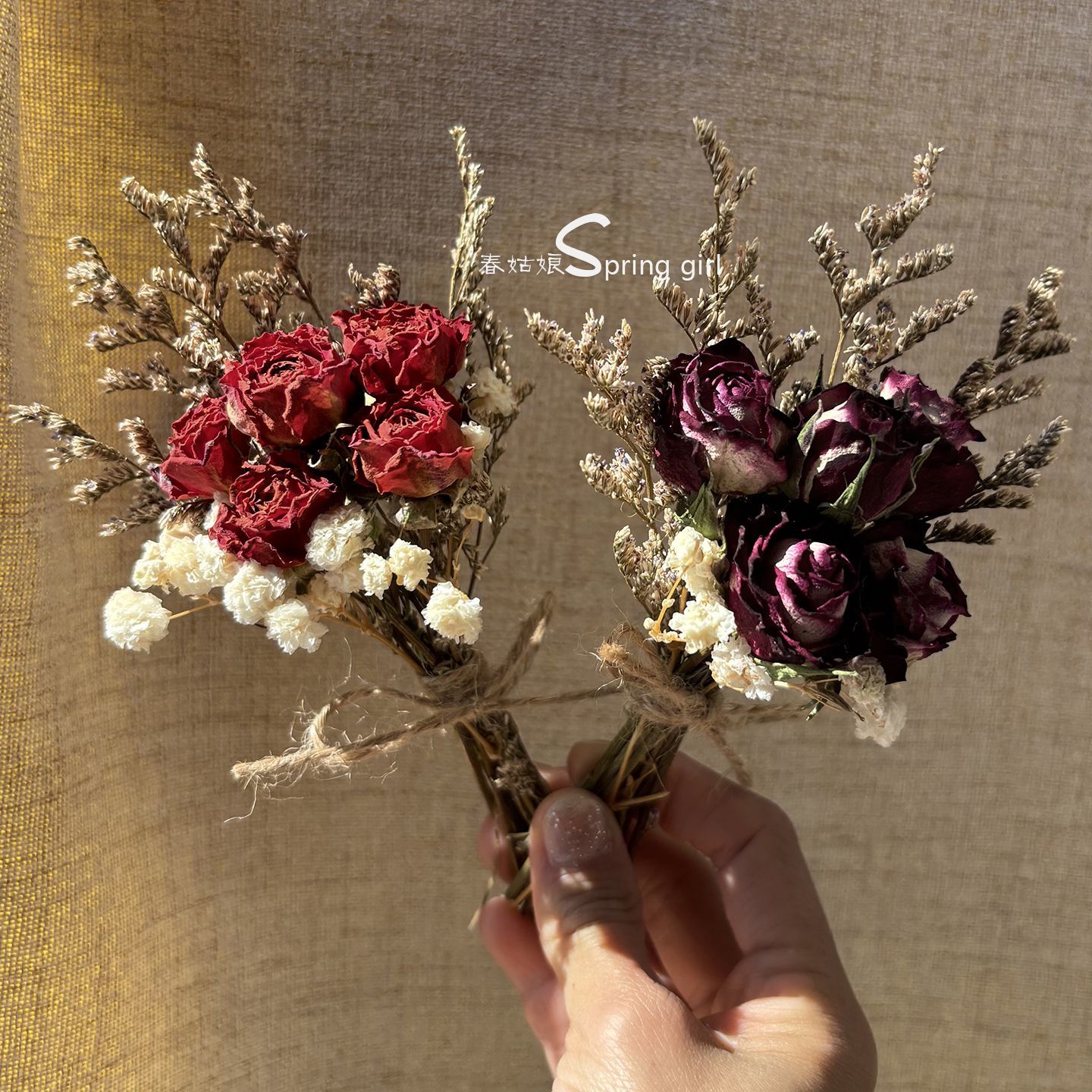 Mini ramo de flores secas, ros - Baby Breath Dried reseña y precio