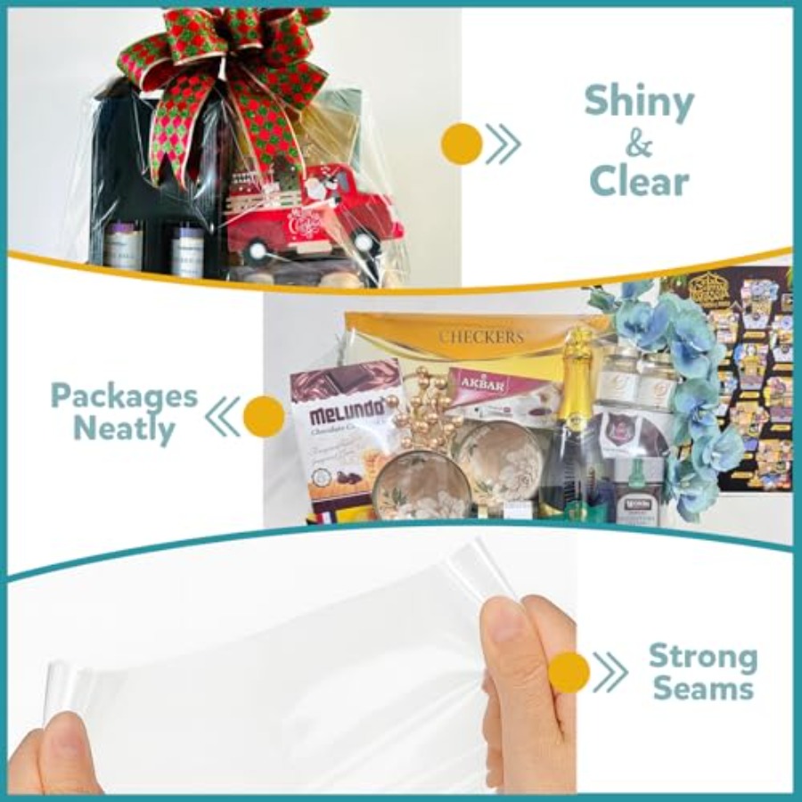 Bolsas de Celofán para Cestas  - Cellophane Wrap Clear reseña y precio
