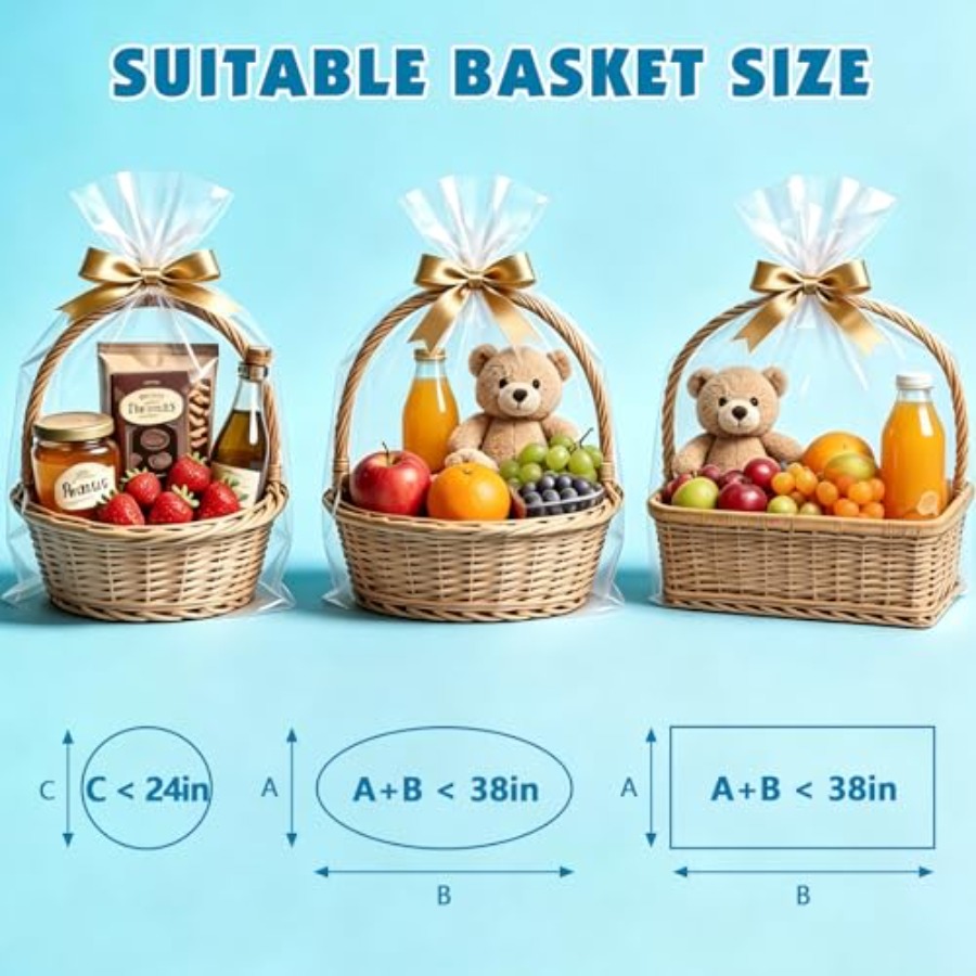 8 Bolsas Grandes de Celofán, 4 - Cellophane Wrap Clear reseña y precio