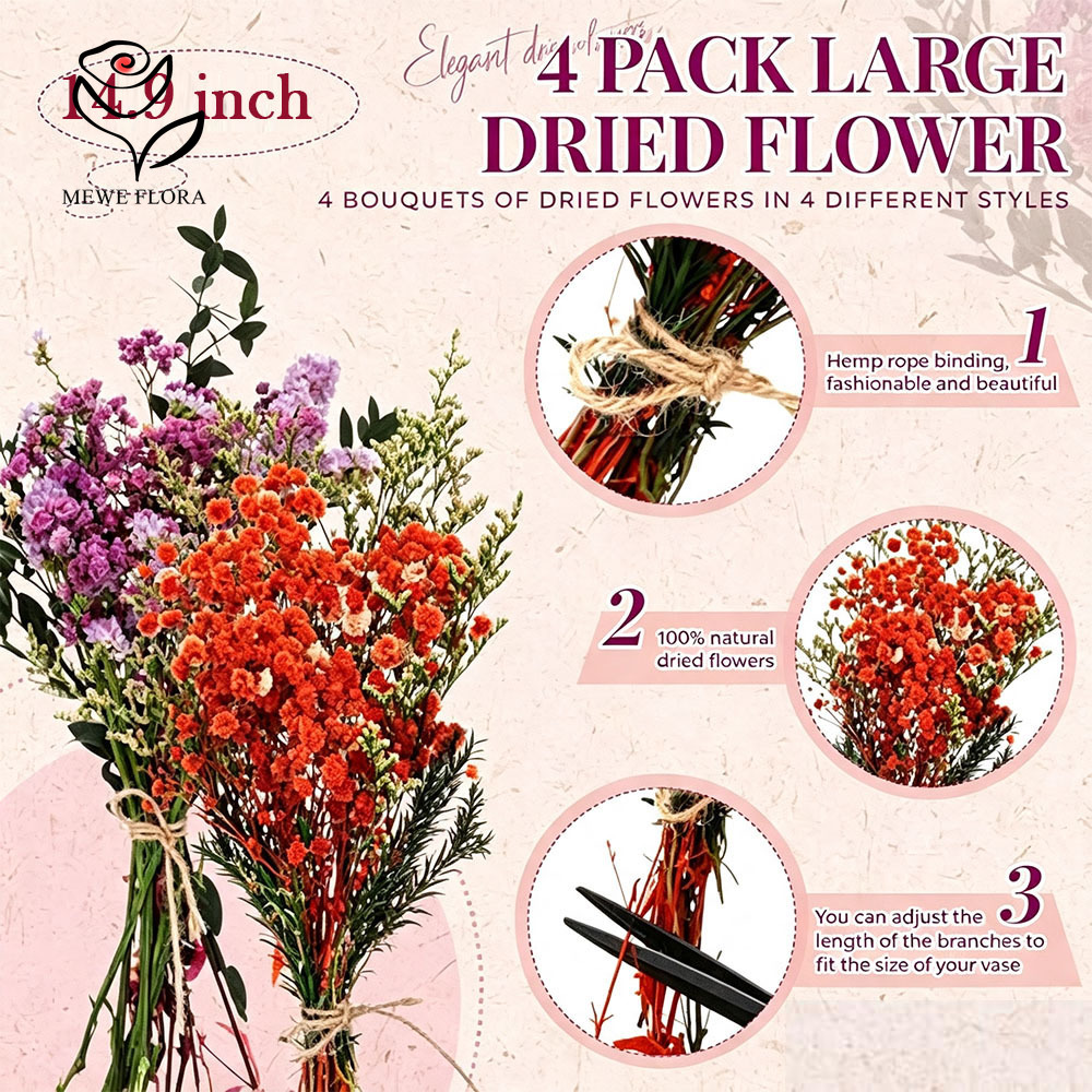 Flores Secas Coloridas, Babys  - Baby Breath Dried reseña y precio